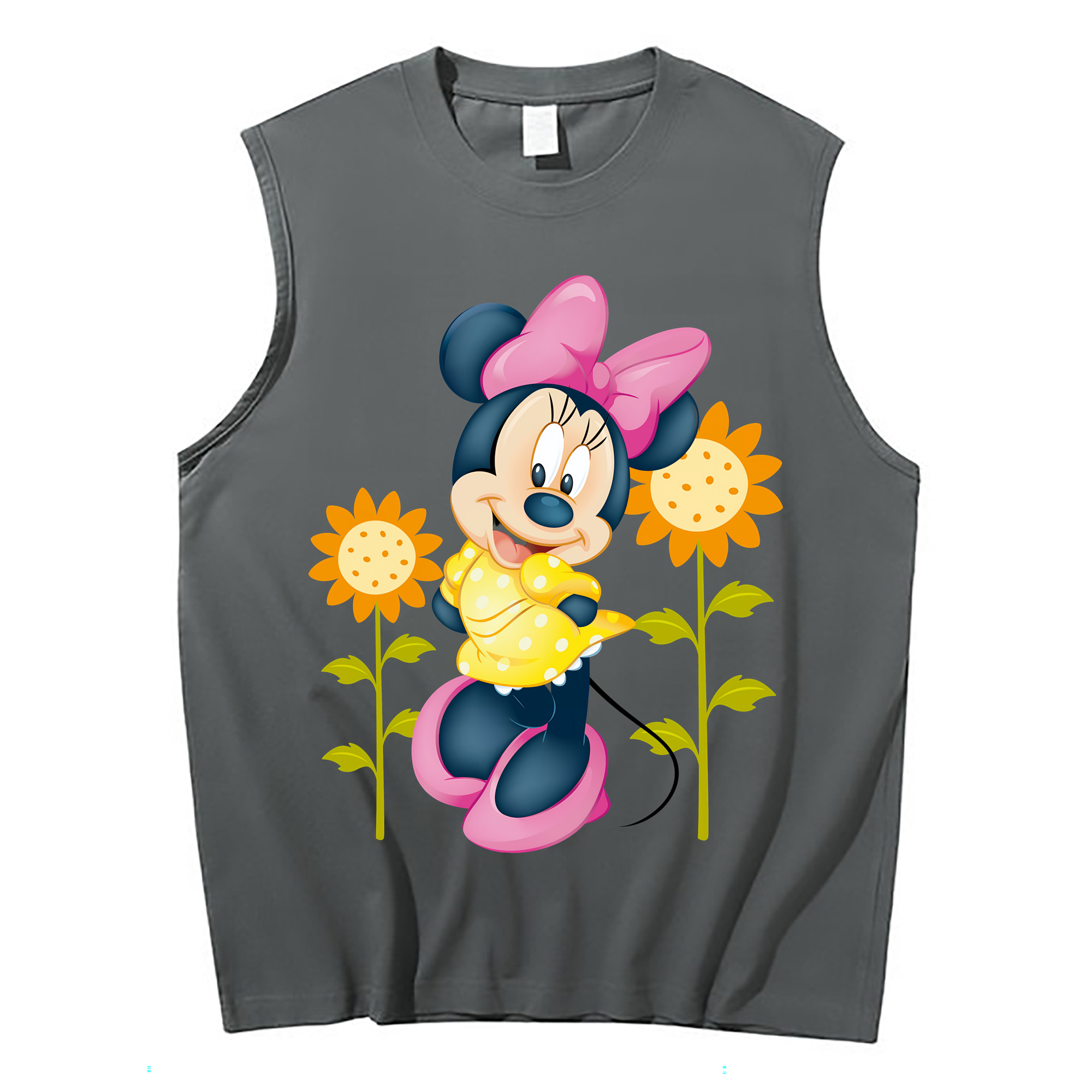 （画像用） ミッキーマウス Mickey Mouse コットン100％タンクトップ（フロントプリント）